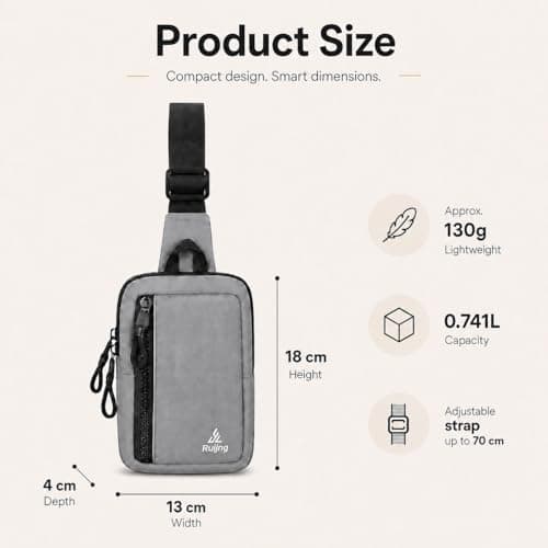 Ruijng Small Sling Bag - Waterproof Chest Crossbody Bag — view 3
