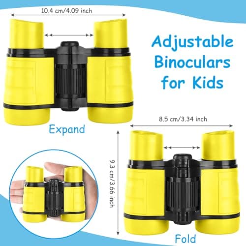 OSDUE Kids Telescope Outdoor Toys, 4x30 High Resolution Binoculars for Kids' Educational Learning & Sports, Yellow — view 2