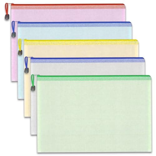 A4 Plastic Wallets File Folder Zip LockBags Document Wallet File Zipper Bag