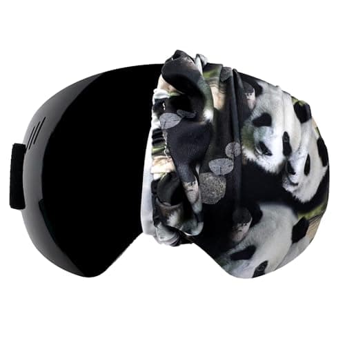 AMMKRO Ski Snowboard Goggle Cover Sleeve Protective Goggle Cover Ski Goggle Cover Protectors Lens Scratch Dust Protection for Travel Storage Accessories (Giant Panda) — view 3