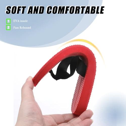SHOS SIREN STYLE Classic Flip Flops, Red and Black, Textured Foam Sole, Beach Sandals, Red, 4.5 UK — view 5