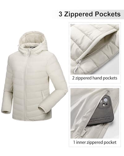 Outdoor Ventures Women's Packable Hooded Puffer Jacket Quilted Jacket — view 5