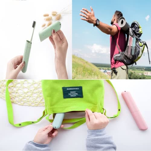 CCLKHY 2 Pcs Toothbrush Case, Toothbrush Travel Case Cover, Portable Toothbrush Storage Case, Sutiable for Home Travel Outdoor Camping Hiking Business Trip — view 5
