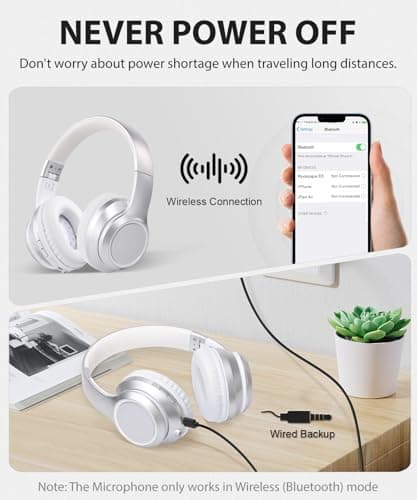 Rockpapa E8 Kids Headphones Wireless/Wired with 25H Playtime for School — view 5