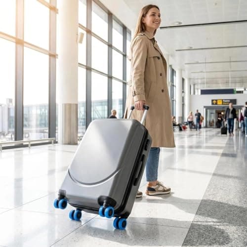 iohsxae 32‑Pack Silicone Luggage Wheel Covers, Multi‑Color Protectors for 50‑65mm Double Wheels — view 4
