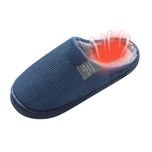 Cotton Slippers Spa Travel Slippers, Solid Color Warm Fluffy Comfortable Lightweight Home Soft with Anti-Slip Sole Autumn Winter House Classic Ankle Thickened Guest Breathable Shoes for Womens Couple — view 5