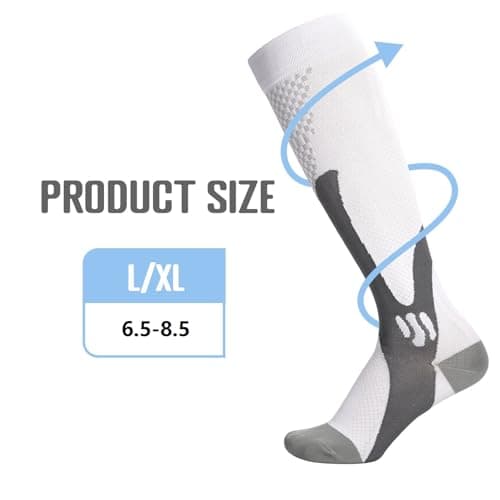 Zuimei 3 Pairs 20-30 mmHg Compression Socks for Men Women — view 2