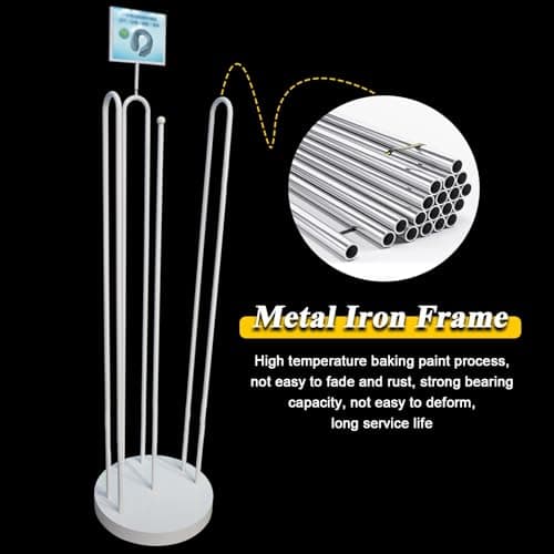 Pillow Organizer Holder,,63" Tall U-Shaped Pillow Display Stand, Freestanding Neck Pillow Organizer for Retail, Hotels, Schools & Home, 10 Pack White Metal Holder Rack for Easy Display — view 6