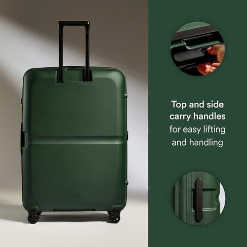 ANTLER - Single Stripe Hard Shell Large Suitcase - Durable, Lightweight & Expandable, 4 Spinner Wheels - Adjustable Handle, TSA Lock, 81.3cm - Green — view 6