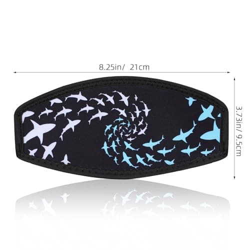 FESTFENDS Neoprene Double Layer Anti-tangle Hair Strap for Snorkeling Masks with Adjustable Fit, for Swimming and Water Activities, Black Comfortable Mask Accessory — view 2