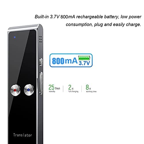 Silver Grey Two-Way AI Voice Translator for Travel and Business — view 3