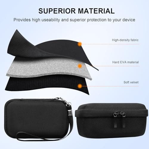 Elonbo Carrying Case for Canon PowerShot G7 X Mark III/ G7 X Mark II/ G7X/ SX740/ SX730 HS Digital Camera, 4K Vlogging Camera Travel Bag, Mesh Pocket fits Batteries and Charging Cable, Black — view 6