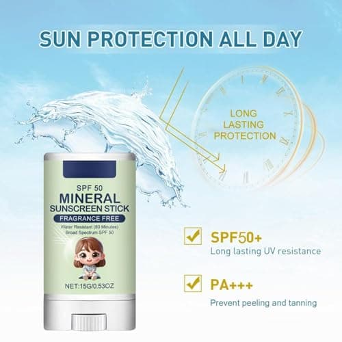 Mineral Face Sunscreen Stick, Broad Spectrum SPF 50, Fragrance-Free, 15 g — view 5