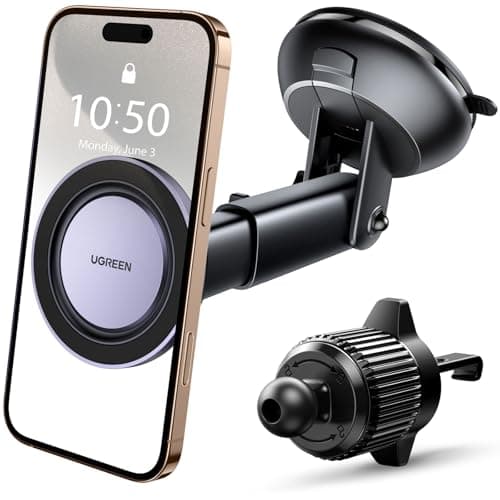 UGREEN Magnetic Car Phone Mount Compatible with MagSafe Car Mount