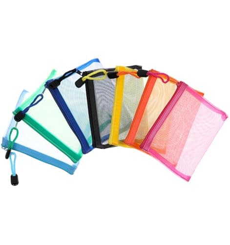 Small Make up Bag, Small Makeup Bag for Handbag with Zip Travel Toiletry Bags Coin Pouch Daily Accessories(7PCS)