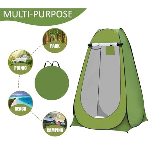 Crystals Pop-Up Privacy Tent – Portable Outdoor Camping Shower Tent, Changing Room Shelter with Telescopic Support Pole, Waterproof Pop Up Toilet Tent for Beach, Hunting & Festivals — view 6