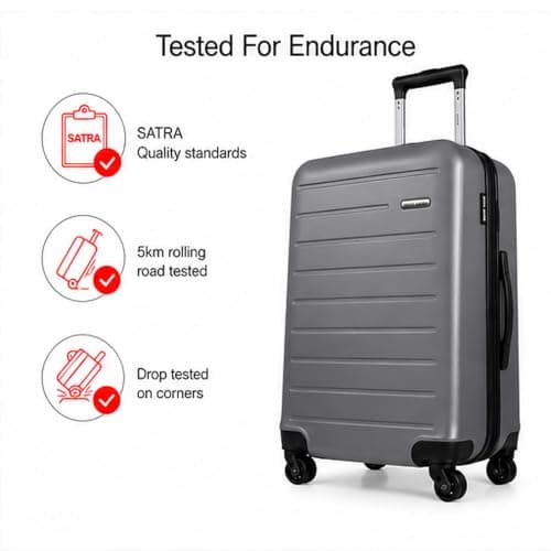 Pierre Cardin Hard XL Suitcase - Charcoal Grey Extra Large Luggage — view 3