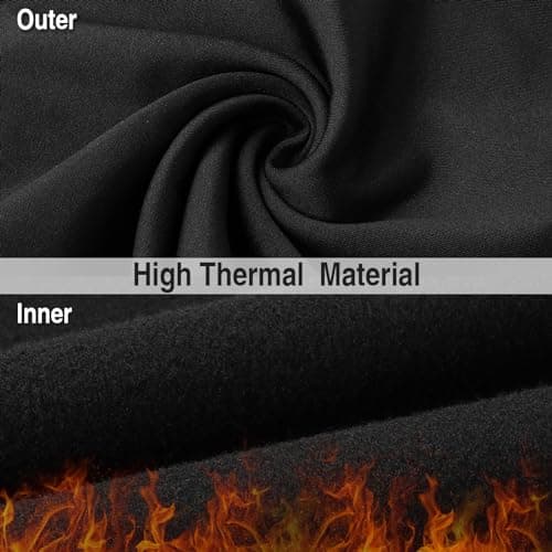 HEGGCOOE 2 Pack Winter Neck Warmer Snood for Men & Women,Windproof Fleece Neck Gaiter Face Covering Mask Scarf for Cold Weather Sport Motorcycle Skiing Running Cycling (2Black) — view 5