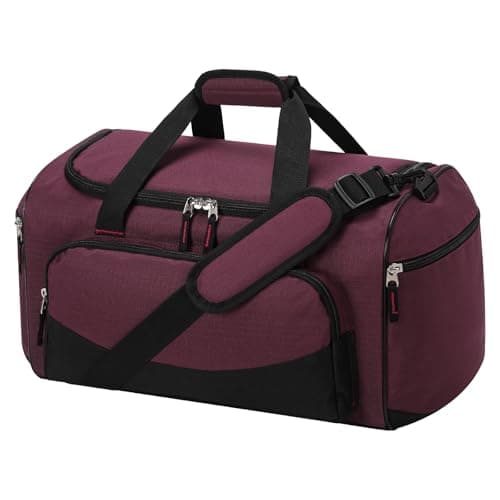 LONALIA Small Holdall Bag 30L, Gym Duffle Bag, Burgundy
