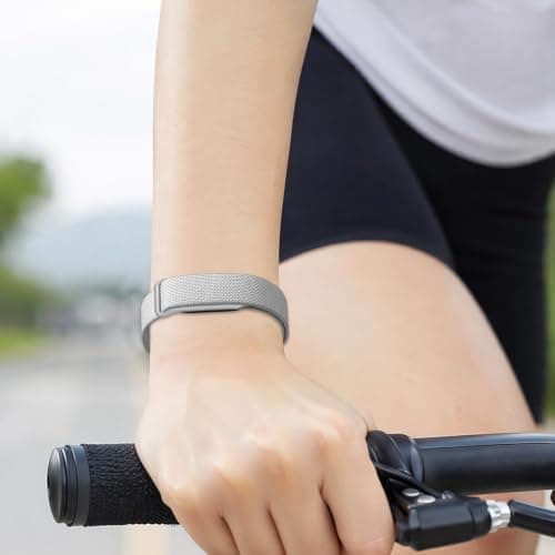 Adjustable Breathable Nylon Sport Strap Compatible With Google Fitbit Air 2026,Hook & Ring Sweat Quick Dry Replacement Wristband,Tool-Free Easy Swap Fitness Tracker Band For Workout Sleep Travel Offic — view 4