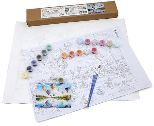 EXERZ Rolled Up Canvas Paint by Numbers Kits 30x40cm Portrait Funny Dog — view 2