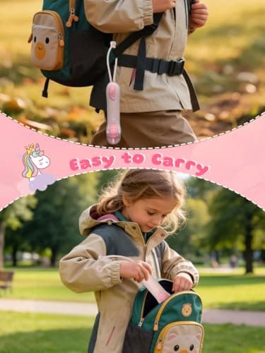 CoolGift Mart Kids Silicone Torch Pink Unicorn Girls Flashlight — view 2
