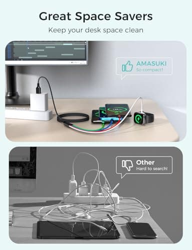Upgraded Multi Charger for Apple Watch Magnetic Charging Cable iWatch Charger Nylon Braided USB C/L/Micro Compatible with iWatch Series 11-1/iPhone 17-12/Galaxy Android-4FT for Camping Travel Flight — view 3
