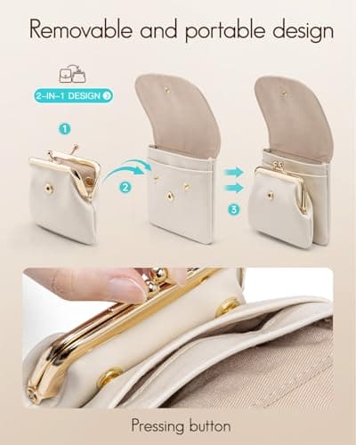 VLANDO 2-in-1 Travel Jewellery Pouch, Detachable Coin Purse for Cards Cash — view 2