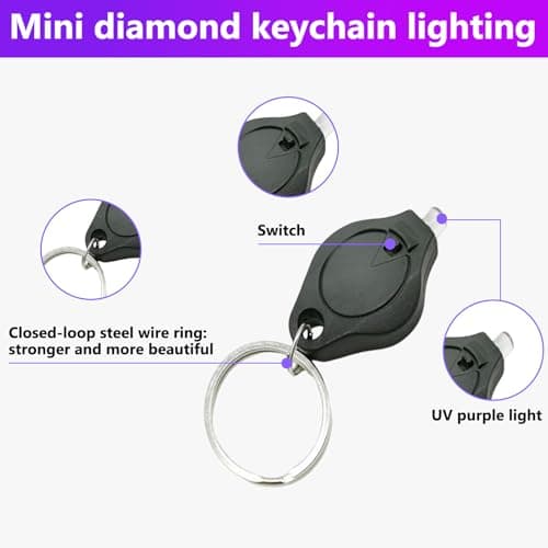 Modurio Mini Keychain Flashlight, Note Checker UV Light for Bank Notes, Small Keyring Torch for Emergency Lighting – Money Checker Pen for Cashiers, Retail, Travel — view 3