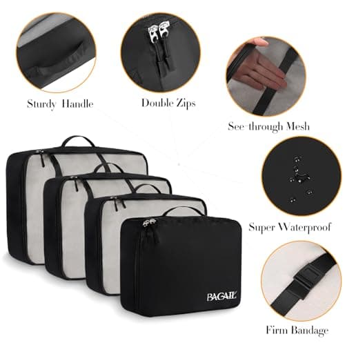 BAGAIL Packing Cubes for Suitcase 8 Set, Lightweight Luggage Packing Organizers Packing Cubes for Travel Accessories — view 4