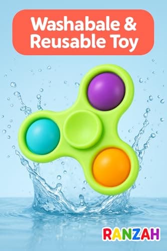 Ranzah Hand Fidget Spinner Toy Finger Bubble Pop Sensory ADHD Anxiety Stress Relief Gift Party Travel Toy For kids Teens Adults (Green) — view 6