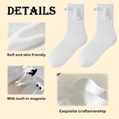 LPMXYW 2 Pairs Magnetic Socks Holding Hands Socks — view 3