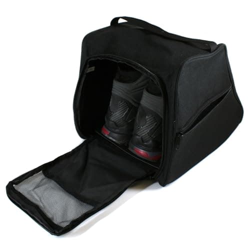 DOJA Barcelona Hiking Boot Bag with Pocket - 33x24.5x28cm - Black Polyester and Mesh, Walking Boot Bag, Shoe Bag and Shoes Carrier for Hiking, Trekking, Ski, Snowboard Sports and Travel Boots — view 2