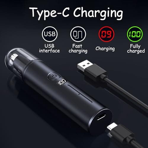 Xynovate Nose Hair Trimmer for Men and Women, Rechargeable USB Nose Trimmer, Dual Edge Blades, Easy to Clean, LED Light, Travel Size — view 6
