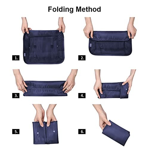 OSDUE Packing Cubes for Suitcases, 8 PCS Travel Luggage Packing Organizers Waterproof Travel Essentials Bag Accessories, Clothes Shoes Cosmetics Toiletries Storage Bags, Navy Blue — view 6