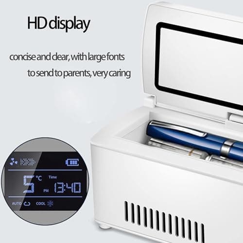 Portable Insulin Cooler for Travel - 2-8°C Refrigerator, Diabetes Travel Essentials, Large Capacity (3-5 Pens), 10H Battery, Car/Home Use, Silent & Lightweight (0.8kg) — view 5