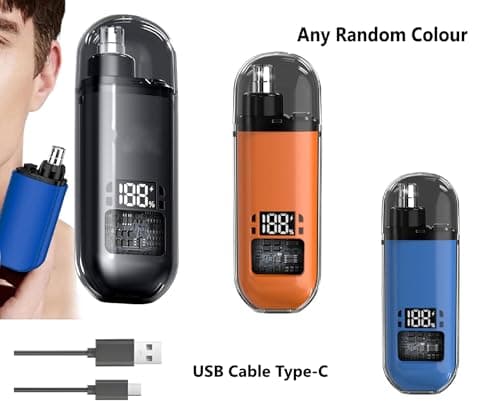 Compact Smart Portable Sleek & Professional Mini Hair Trimmer with Digital Battery LED Display Ultra-Quiet Motor Lightweight & Rechargeable with USB Type C- Precision Grooming Tool — view 4