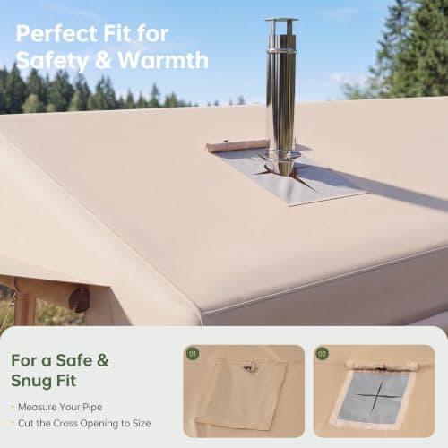 Aoxun 6‑8 Person Large Inflatable Camping Tent with Front Short‑Side Awning — view 6