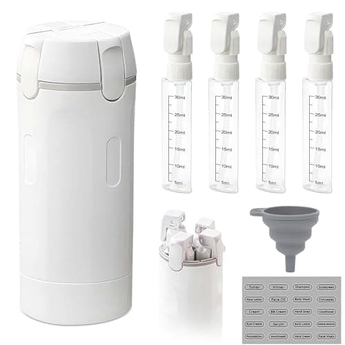 4 in 1 Travel Dispenser Bottle, 120ml Travel Bottles for Toiletries Set