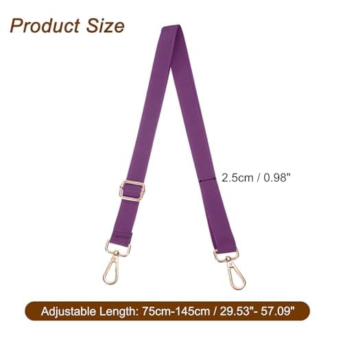 sourcing map Wide Shoulder Strap,2.5cm Crossbody Purse Strap Purple — view 2