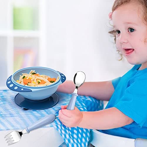Lanjue Kids Fork and Spoon Set, 6 Pieces, Stainless Steel, 3 Colours — view 5