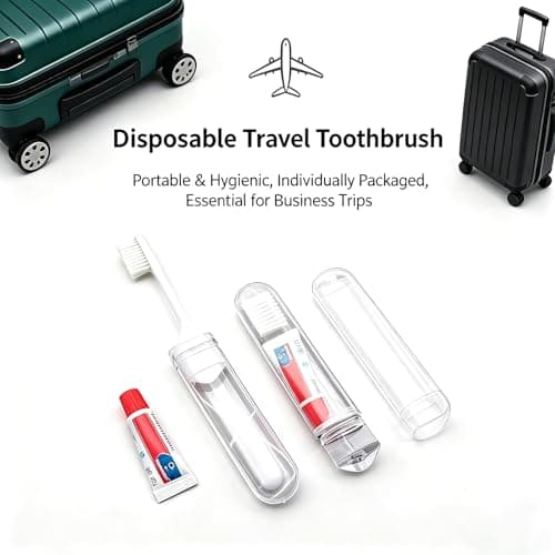 6 Pack Mini Travel Toothbrush Set Foldable with Toothpaste – Soft Bristles Reusable Oral Care Kit for Business Trips Camping Hotel Flights – Lightweight Portable for Adults — view 5