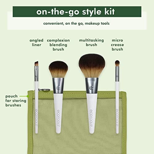 EcoTools On-The-Go Style Brush Set, 4 Makeup Applicators & Cosmetic Case — view 2