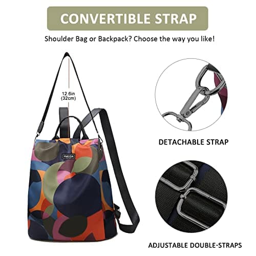Fmeida Anti Theft Backpack for Women Small Travel Rucksack Water Resistant — view 6