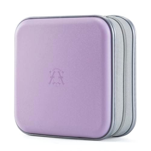 alavisxf xx CD Case, 48 Capacity Hard Plastic Portable CD Organizer Holder