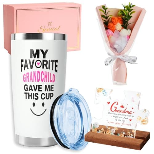 TOONGEEN Grandma Gifts, 20oz Stainless Steel Travel Mug Gifts for Grandma