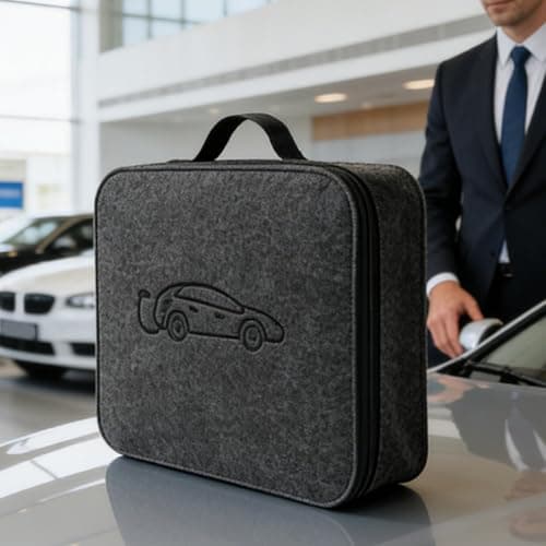 EV Charger Storage Bag, Protective Weatherproof Electric Vehicle Charging Cord Organizer, Felt Cloth Style Electric Vehicle Charging Cable Organizer Bag, For Travel Road Trip Outdoor — view 2