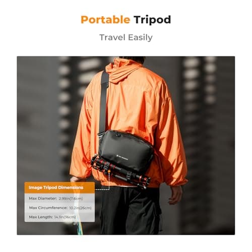 K&F CONCEPT Camera Sling Bag, Camera Bag for DSLR and Lenses, Single Shoulder Camera Case Crossbody Bag with Tripod Holder for SLR Canon Sony Nikon Drone — view 5