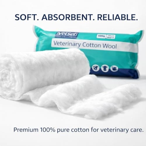 VetSet Veterinary Cotton Wool Roll 500g 30cm for Horses & Dogs — view 3