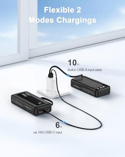 27000mAh Power Bank, 30W Fast Charging Portable Charger（Black） — view 6